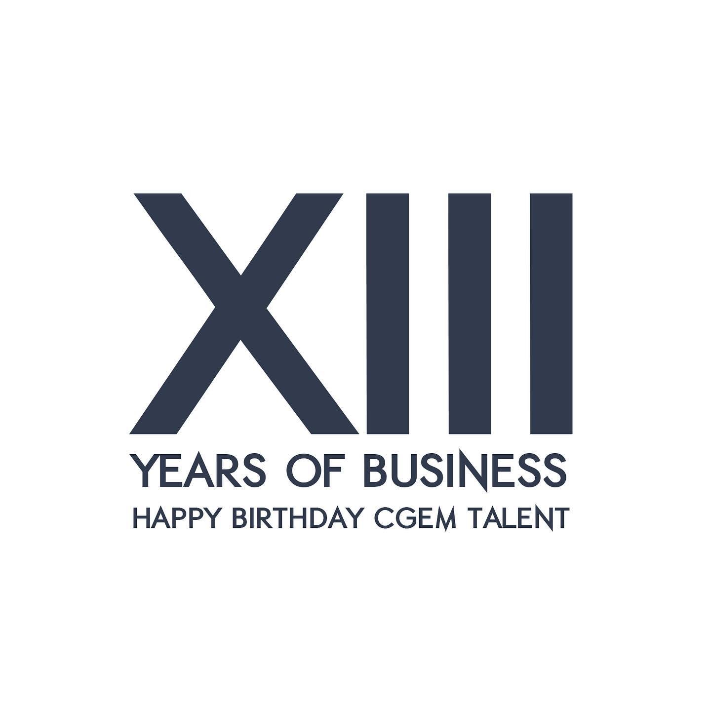 13 years ago today, I created @cgemtalent, my greatest accomplishment at 19 years old! Tons of slammed doors, ignored calls and emails as a young black teenager in Hollywood made me the business man that I am today. Thank you to everyone who has supp