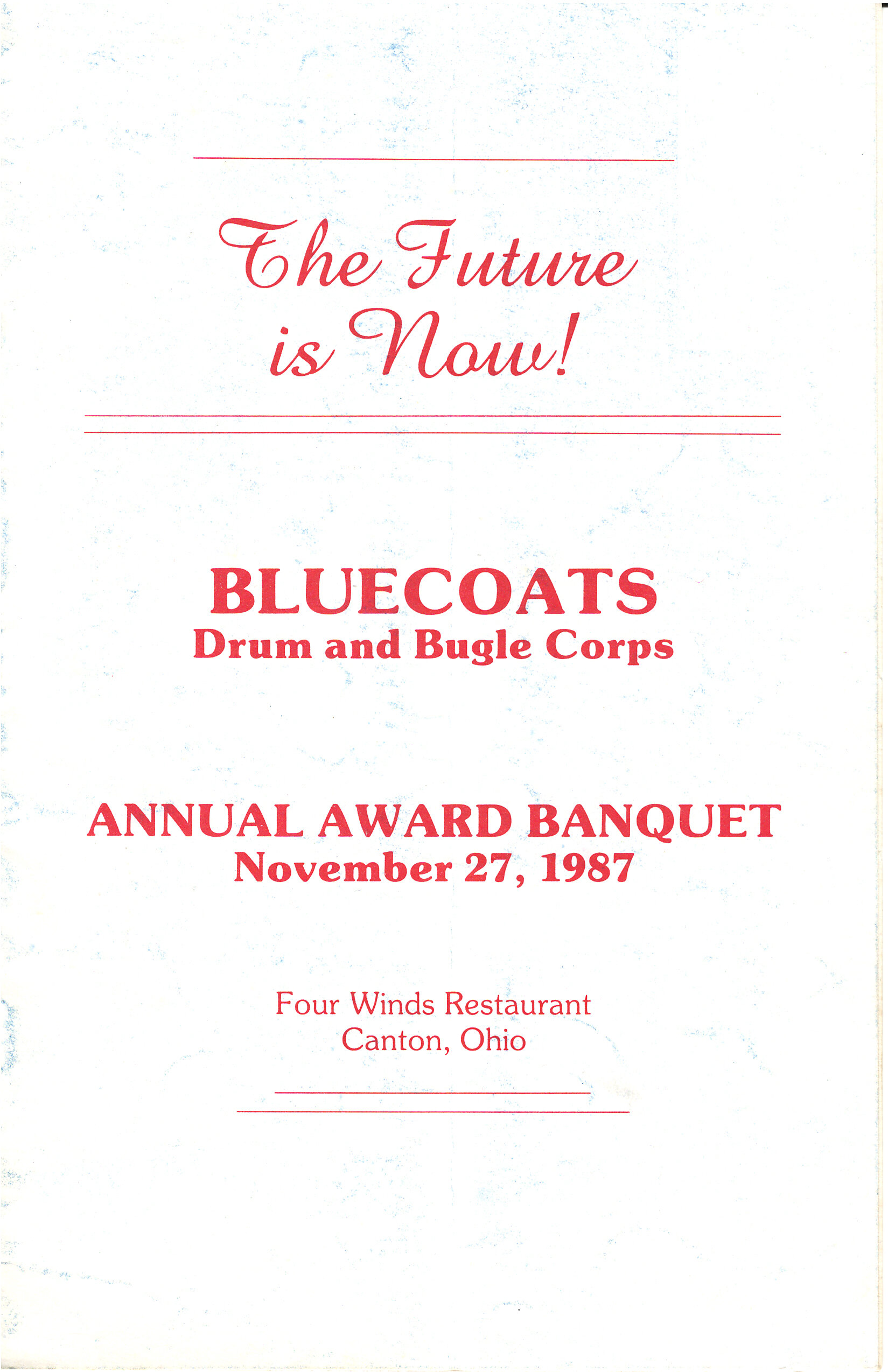 1987 Banquet Program Cover