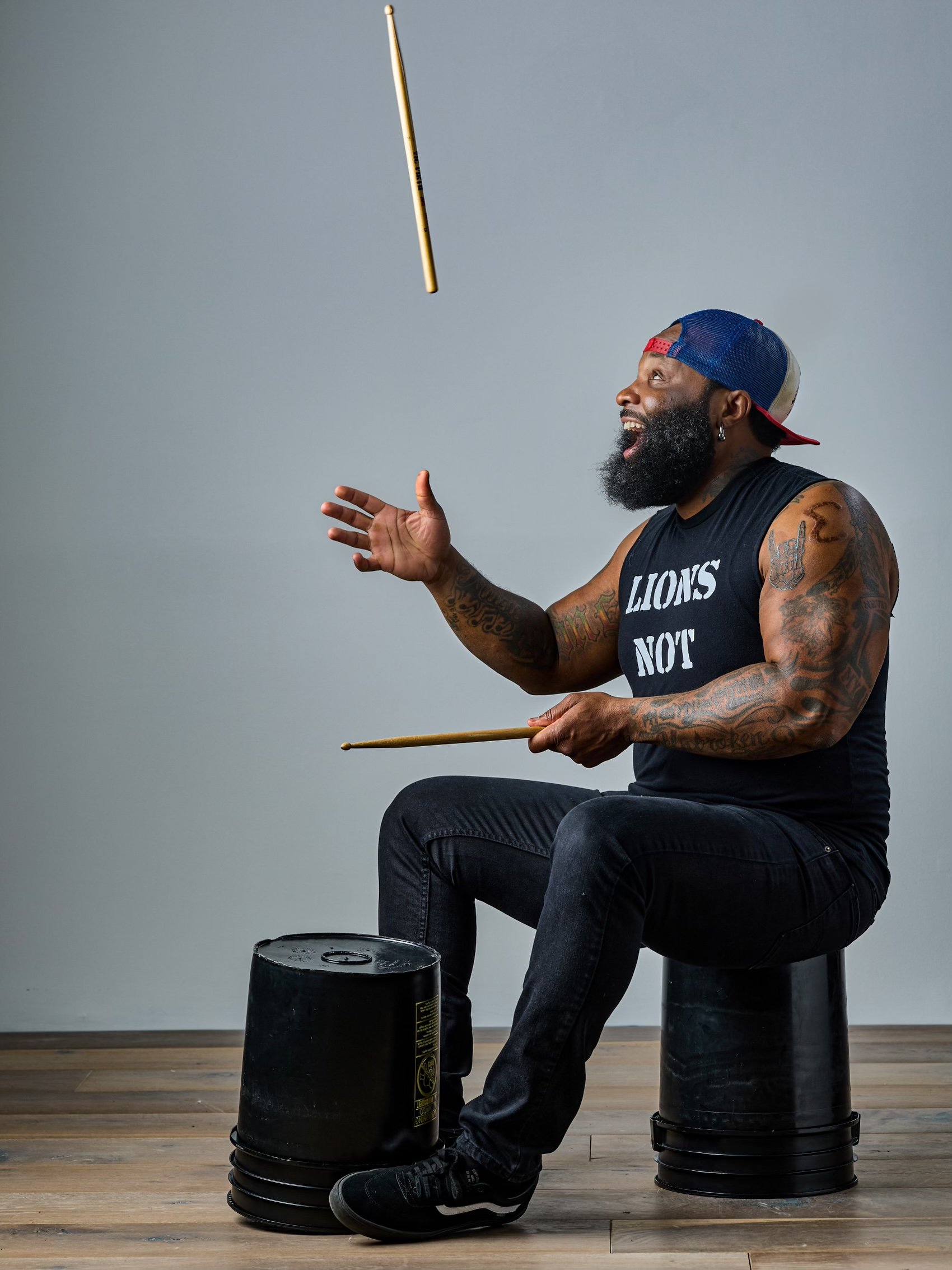 Elec Simon, offering a free drum circle at 2pm!