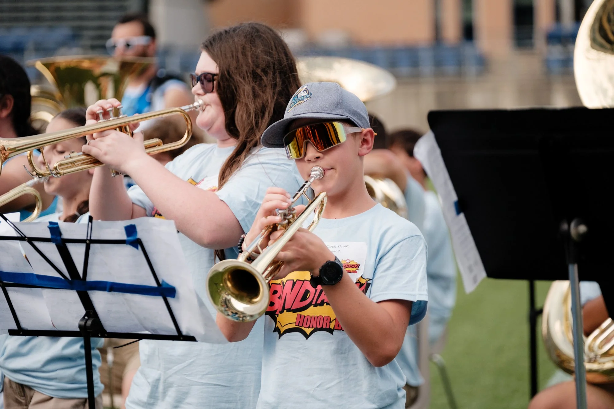 Honor Band performer playing trumpet.