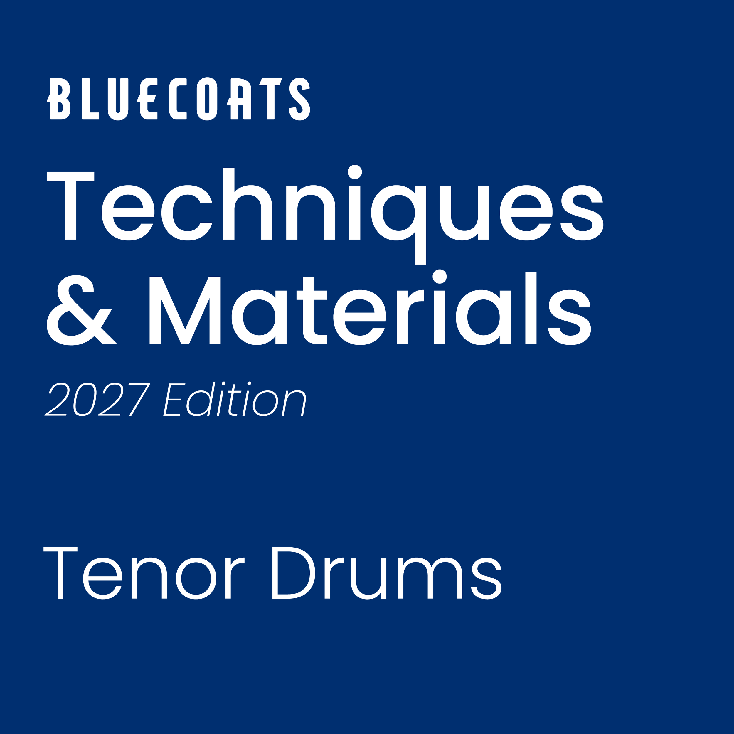 Bloo27 Techniques & Materials - Tenor Drums