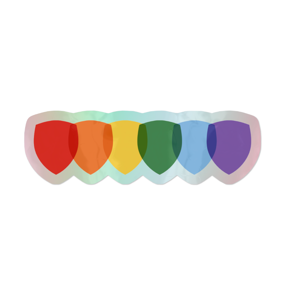 Shield Chain Holographic Sticker
