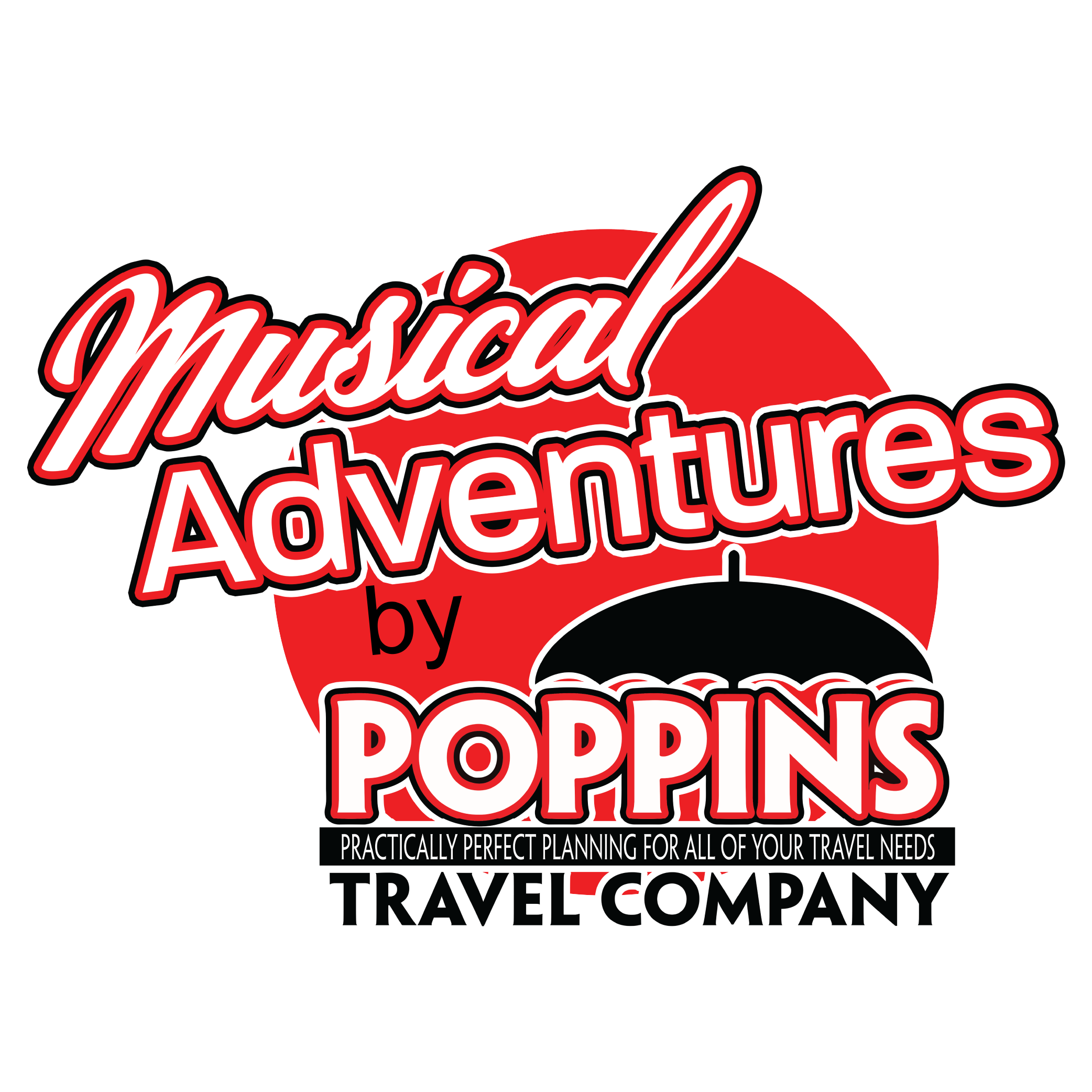 Music Adventures by Poppins Travel Company logo.