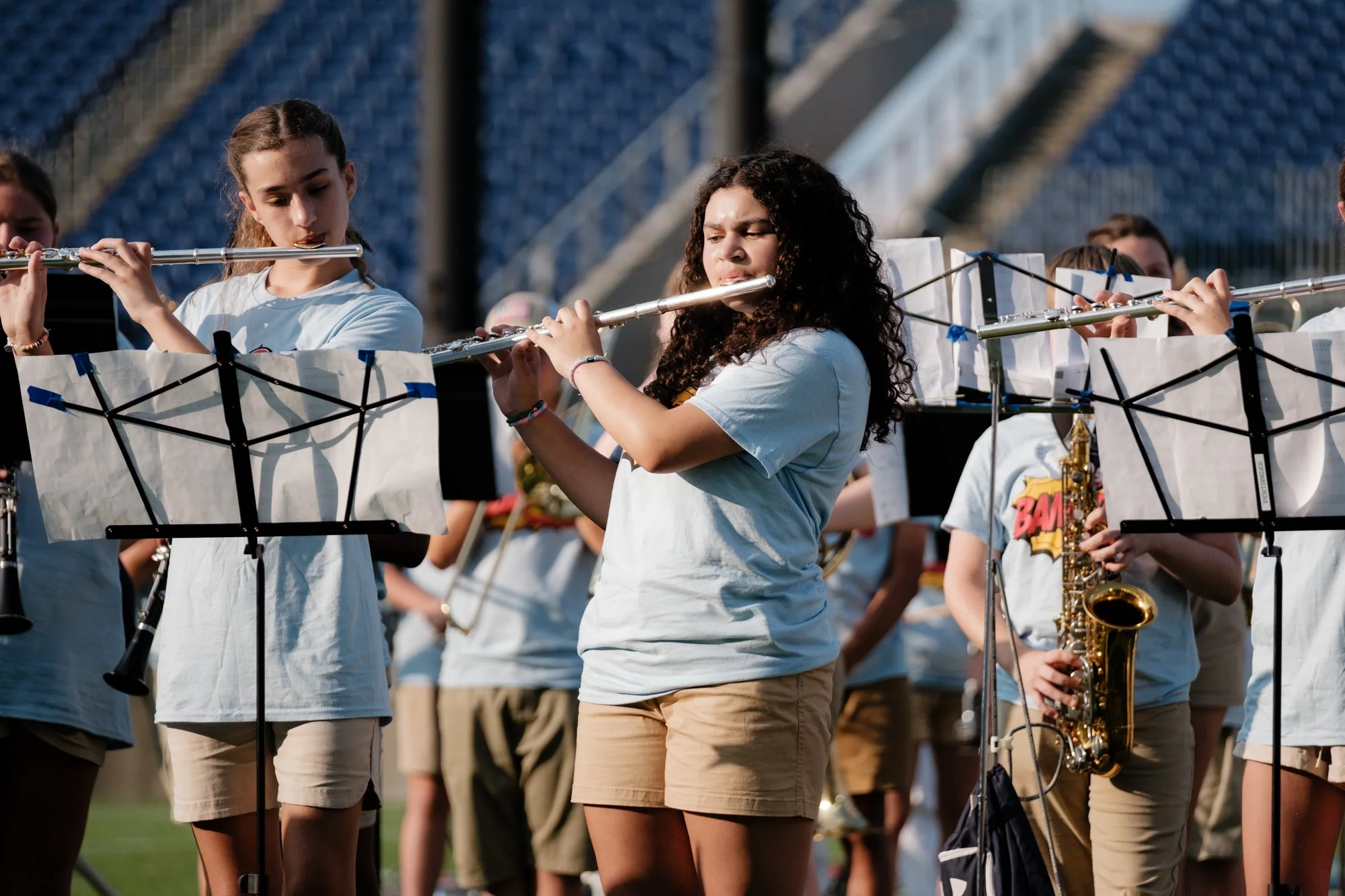 Honor Band participant playing flute.