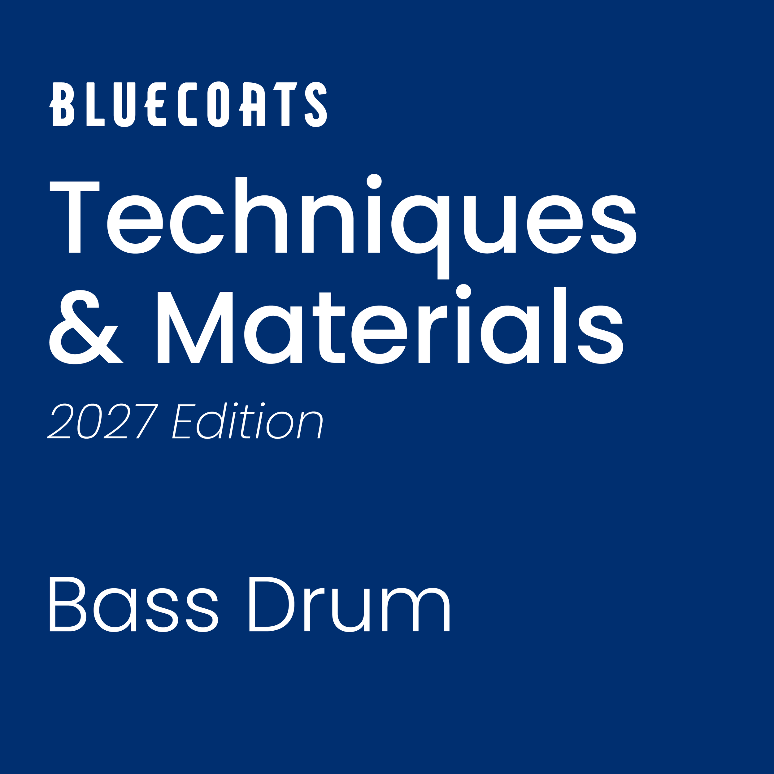 Bloo27 Techniques & Materials - Bass Drum