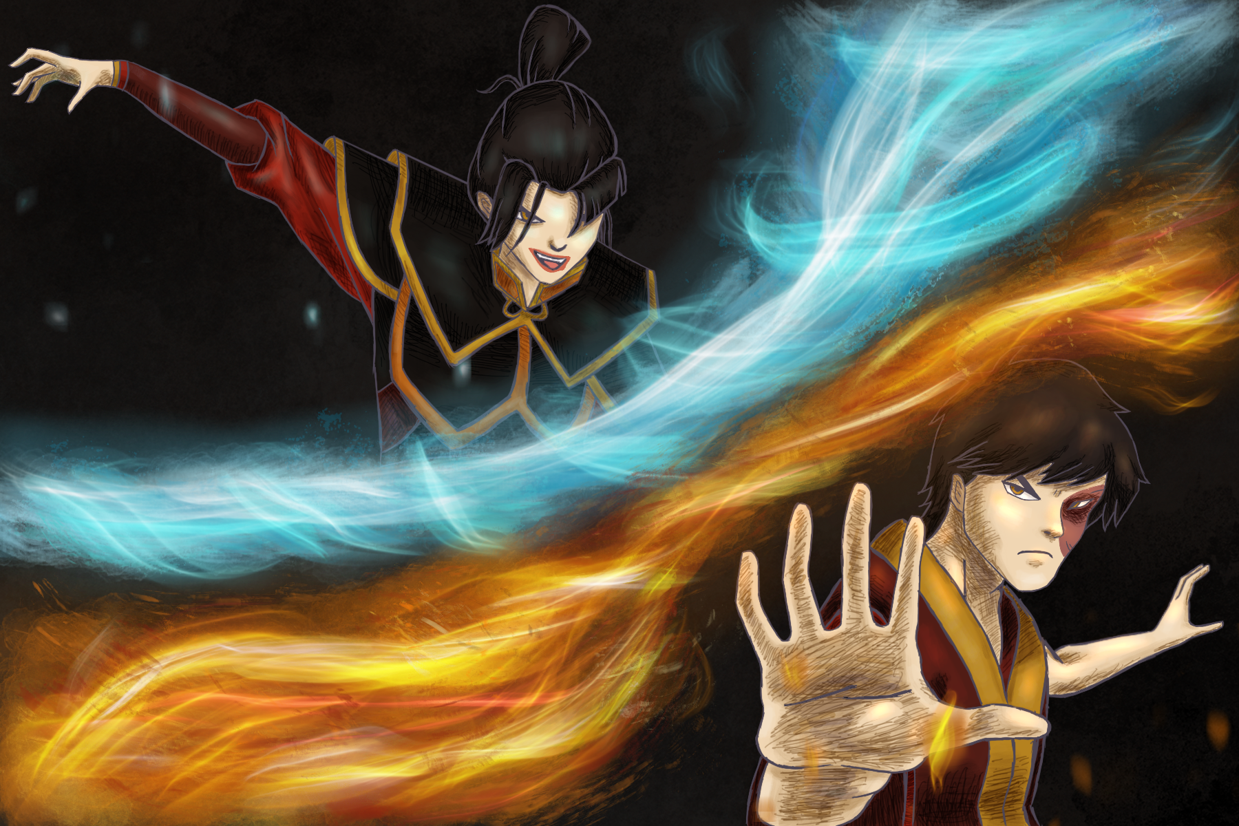  Agni Kai from Avatar the Last Airbender,  digital art  