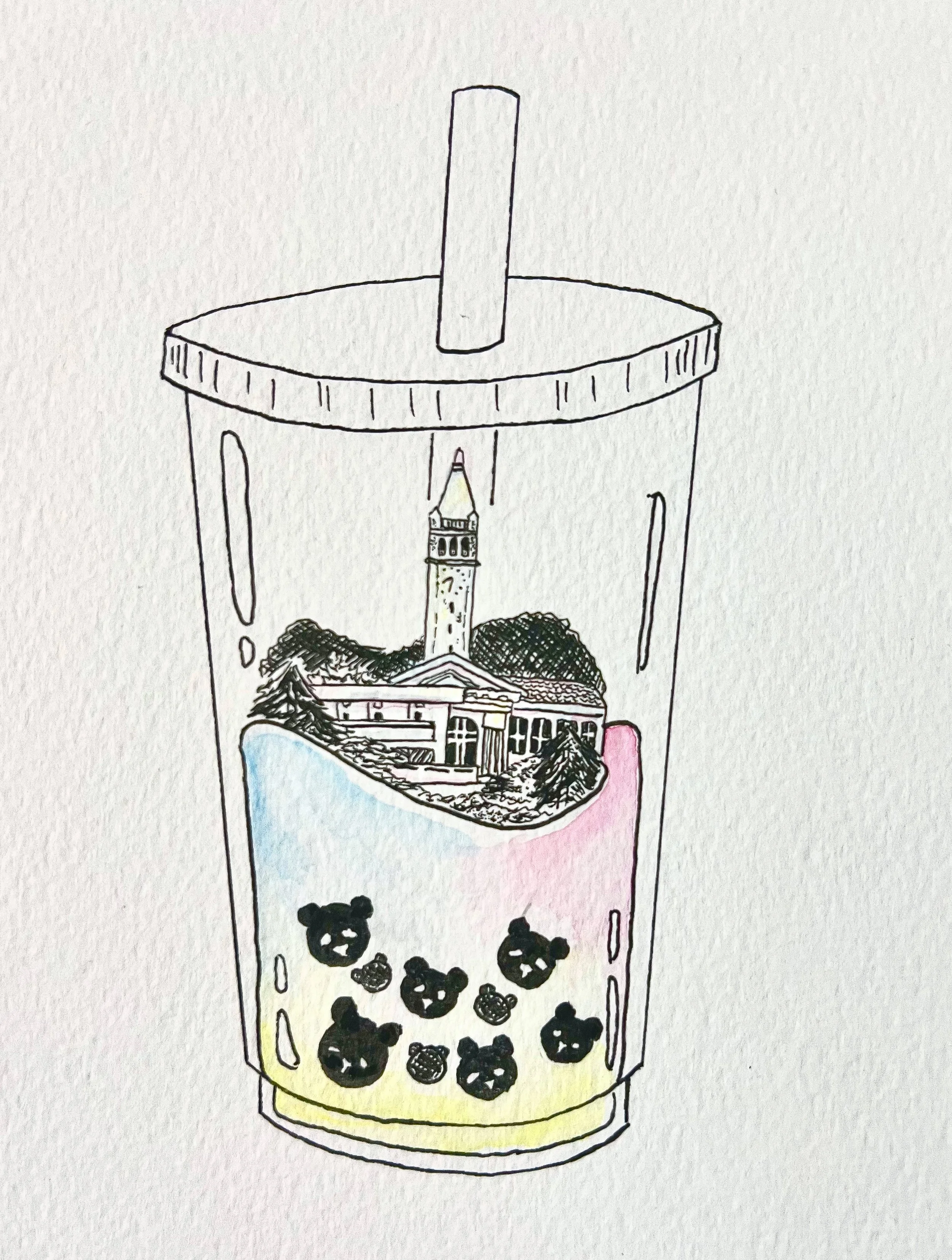  Berkeley Memories,  ink and watercolor on paper  