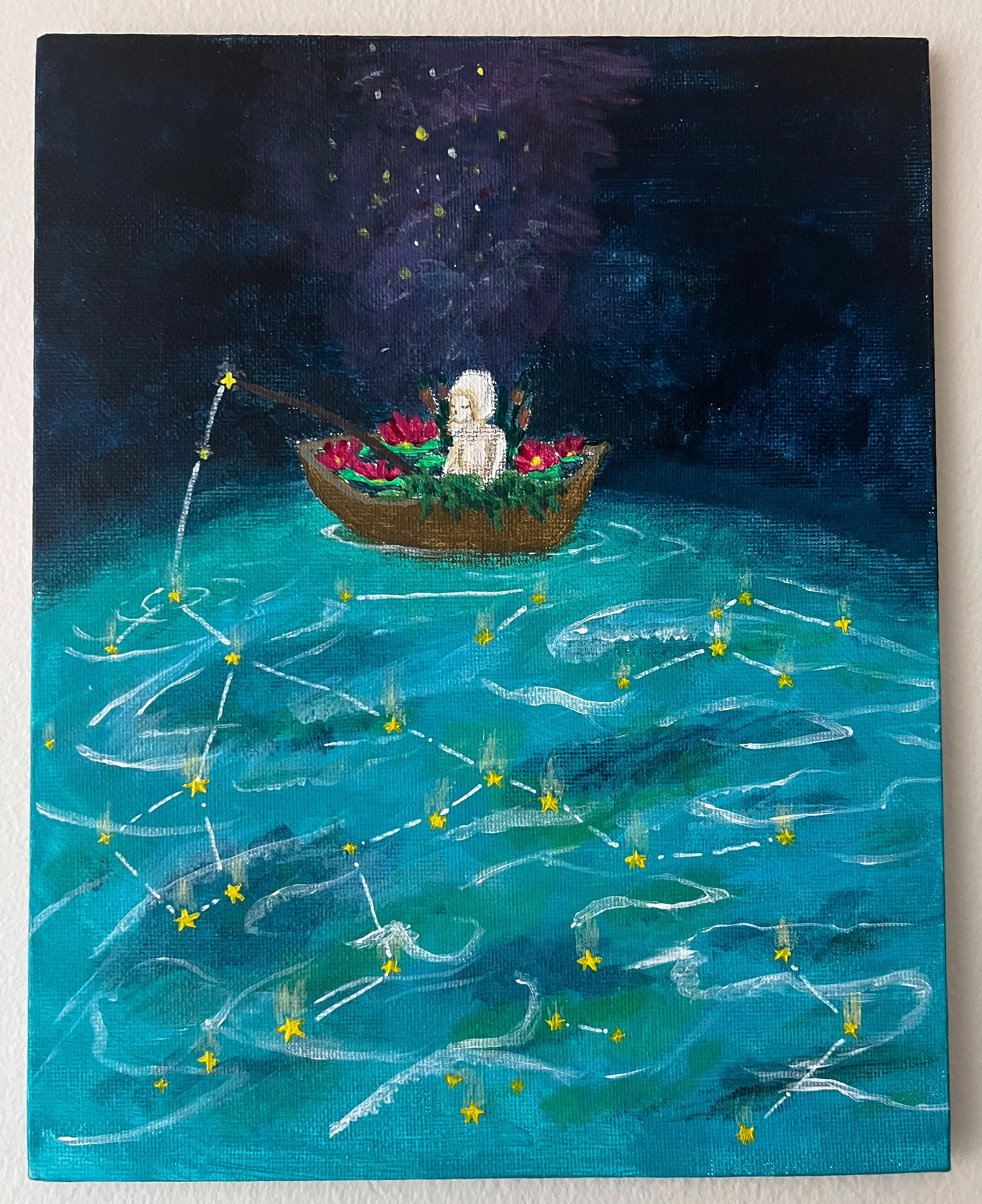  Inspired by @yuumeiart,  acrylic on canvas  