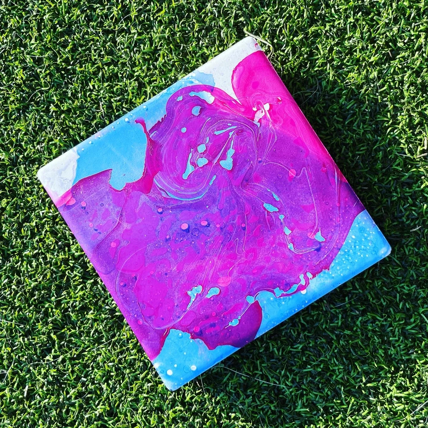 DIY Nail Polish Marbled Tiles