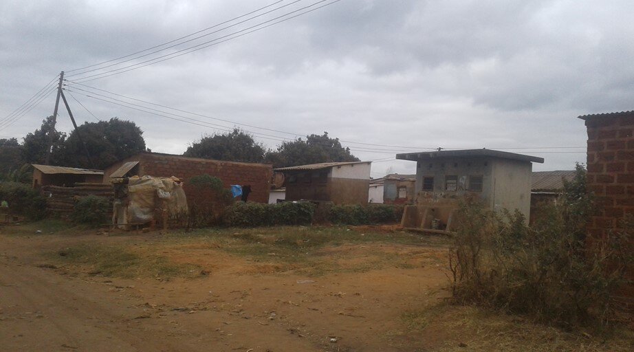  Community in Ndola, Zambia. Homes of pastors and church members who live in the neighborhood of Alpha Living Ministries, Pastor Boyd Muchuma. 