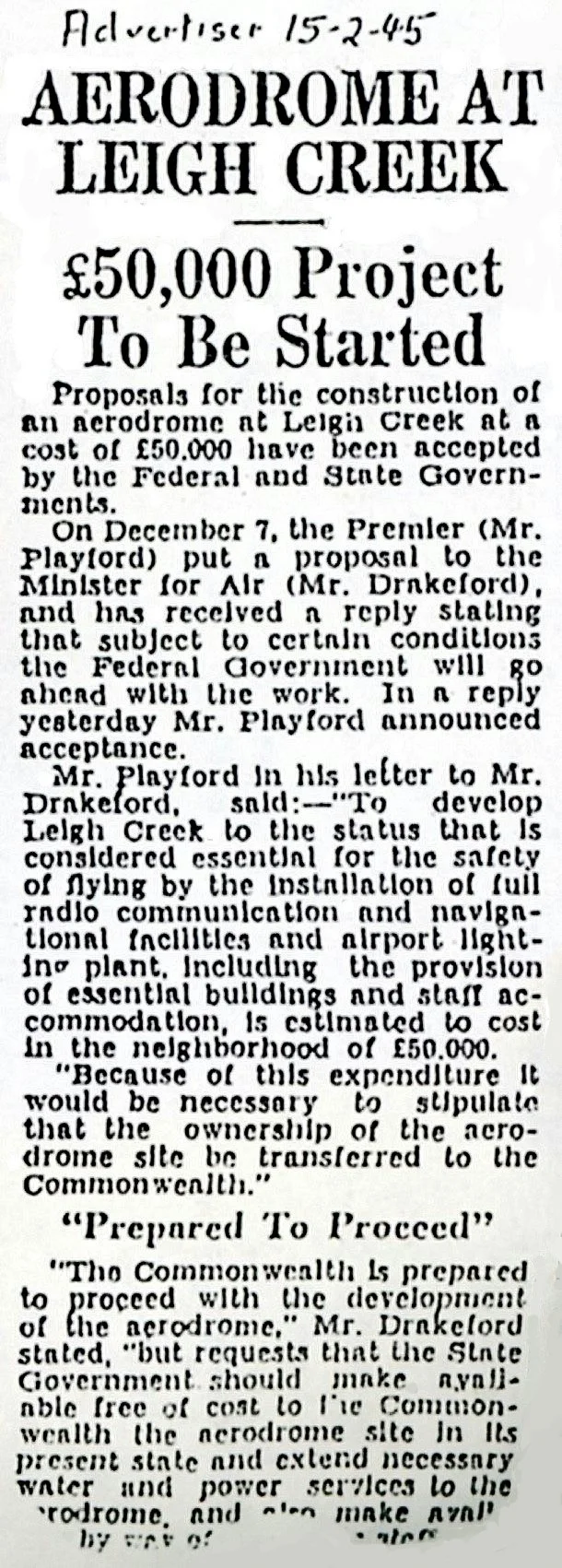 Leigh Creek Old Town Project