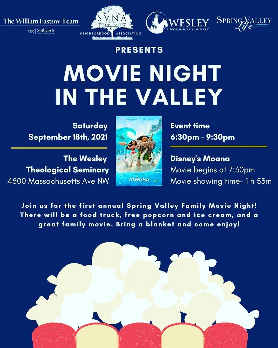 Get excited for a new neighborhood event that SVNA is co-hosting! Hope to see everyone there! DM if you want to volunteer. #svnadc #movienight