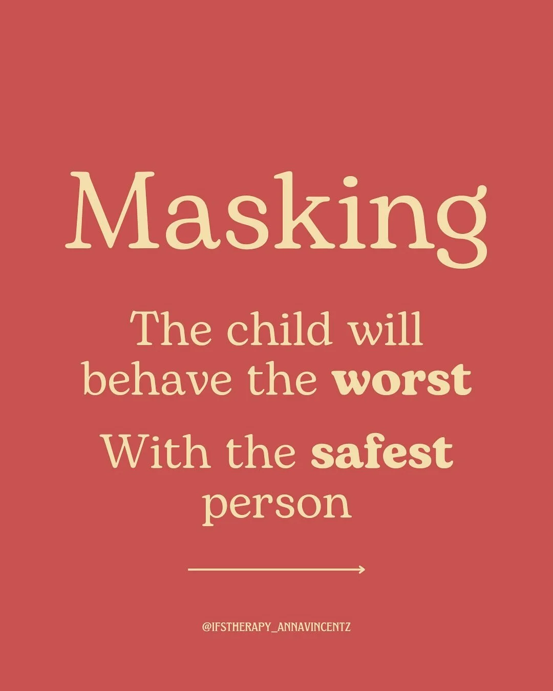 Masking: the child will behave the worst with the safest person.
When our neurodivergent children don’t feel safe (for instance in school), many of them mask. 
They hold it all in until they come home and BOOM you have a volcano or a water pudd