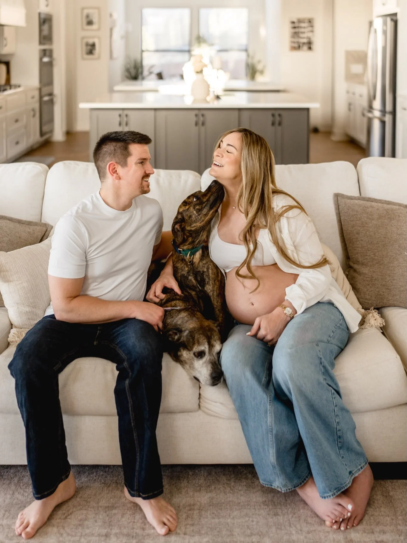 I know I talk a lot about taking family photos at home, but honestly, I think maternity photos make just as much sense here.

Because this isn&rsquo;t only about remembering what you looked like pregnant.

It&rsquo;s remembering what life looked like