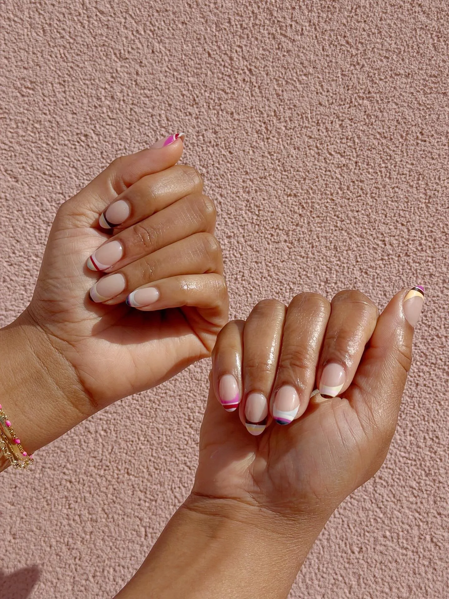 Modern take on Easter nails