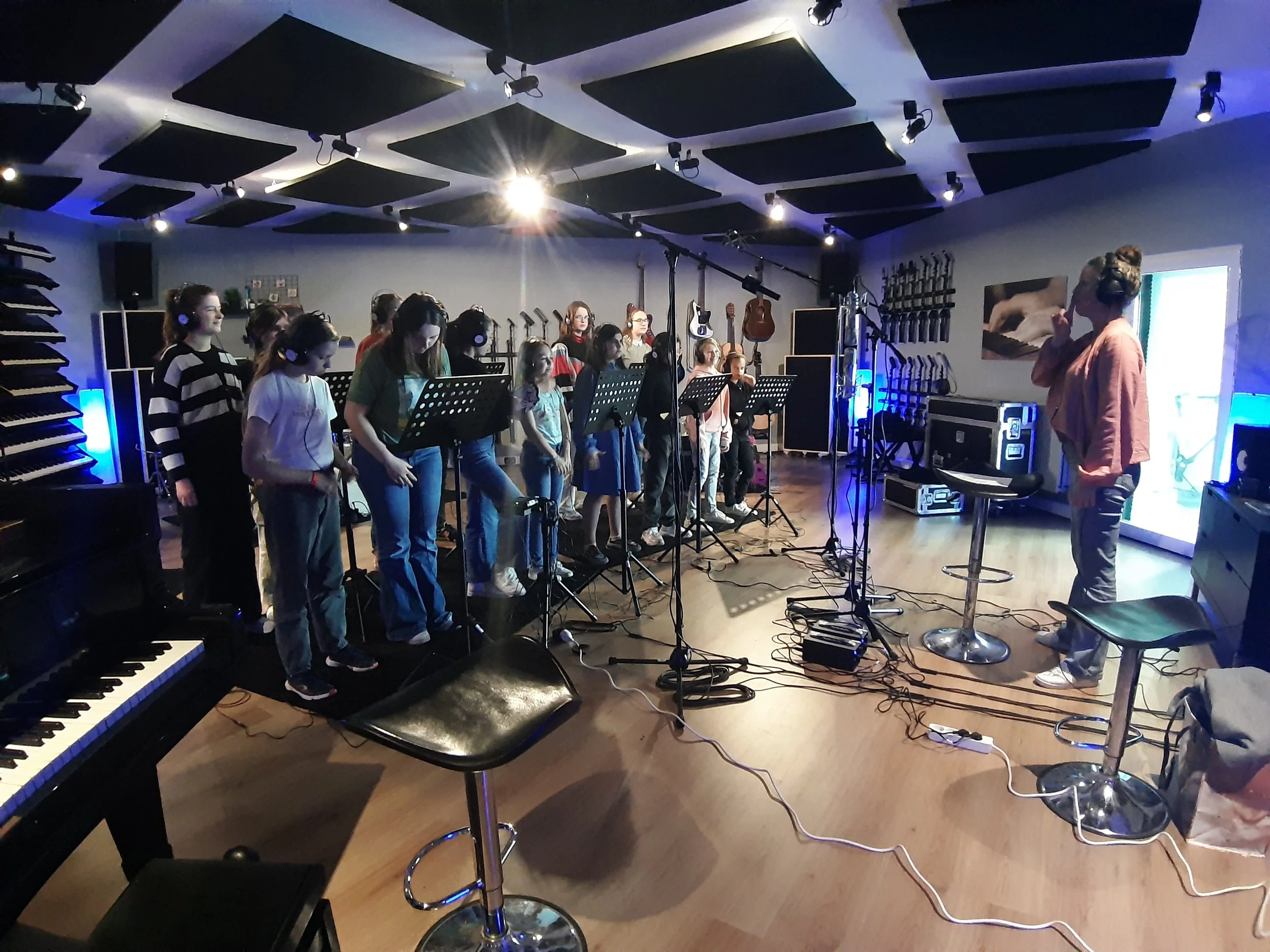 Wauw: ons pop up koor dook de studio in! 