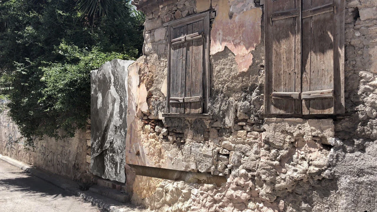  Temporary door. Greece. 2019. Built 
