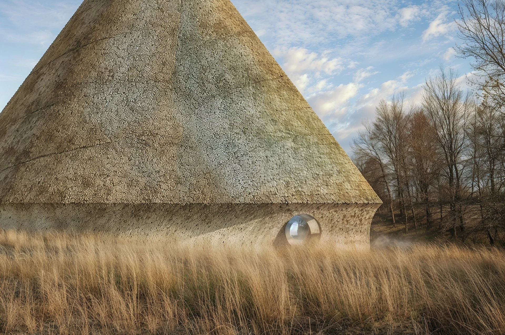  Biodegradable Pavilion. First stage of Lifespan 