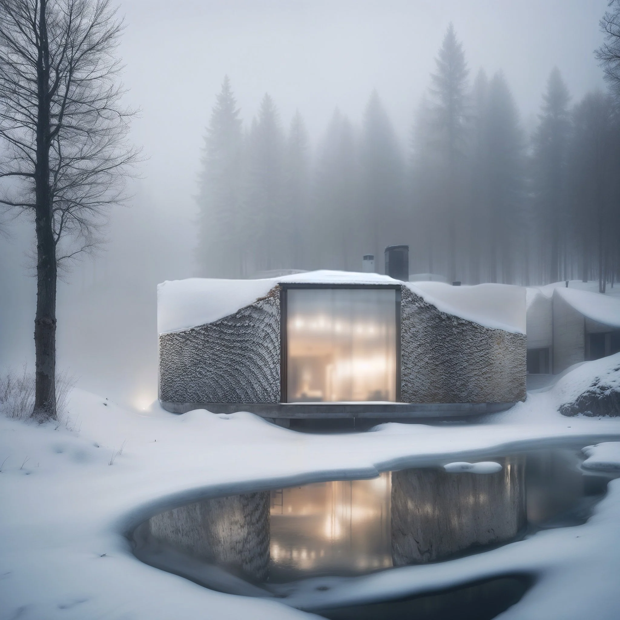  The module functions as a self-sufficient, off-grid living unit, thoughtfully engineered to engage with its environmental context. Central to its design is a climate-controlled core—an intentional construct that provides a stable microclimate, shiel