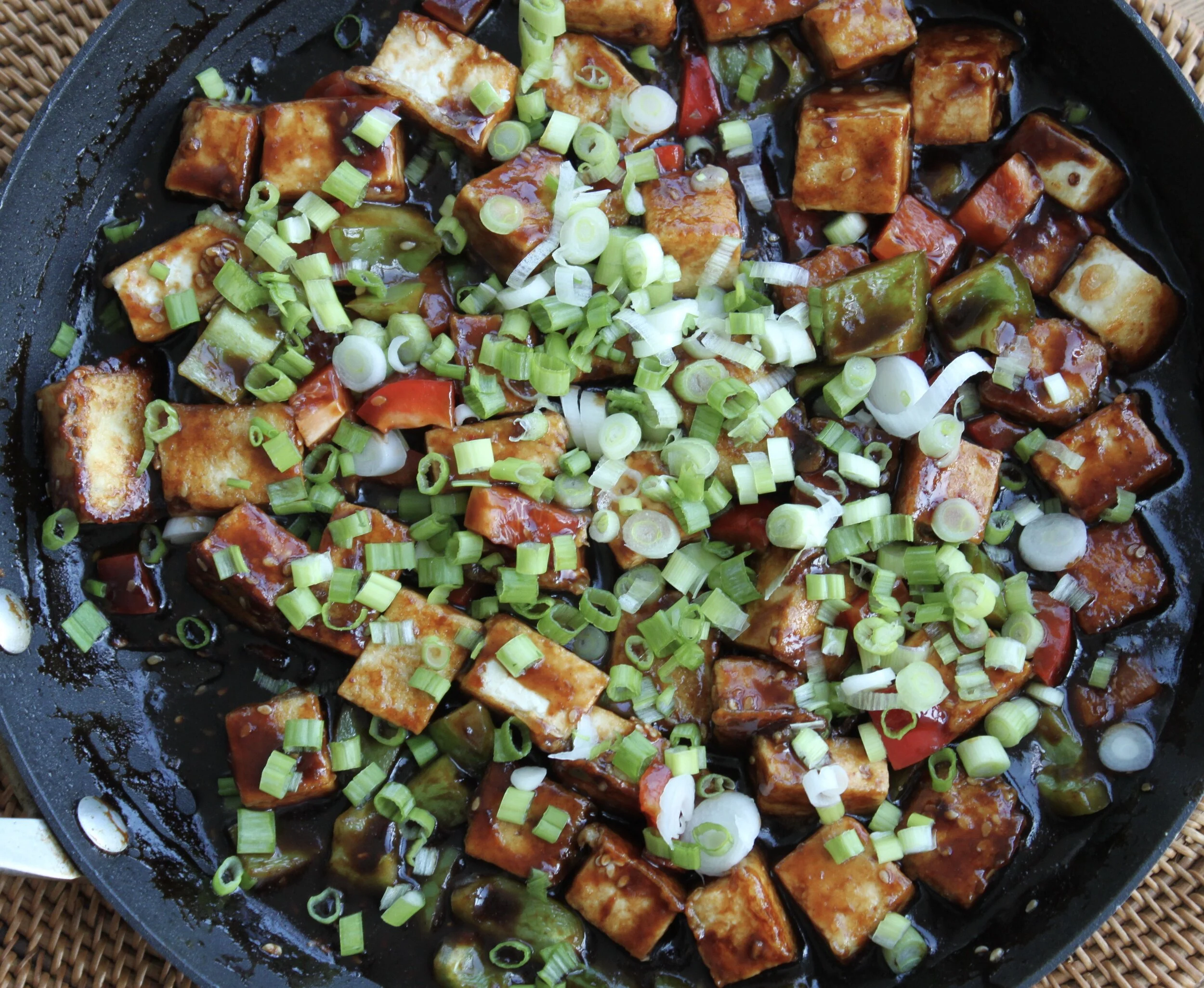 Sesame crusted Tofu in Sweet Chili Sauce 