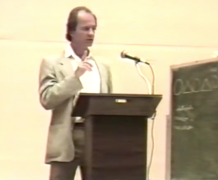  Tommy presenting his paper at the 1st AT Congress, Stonybrook, NY 1986