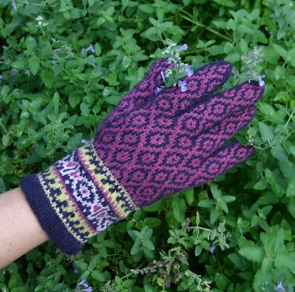 Fair Isle knitting patterns-Spice Route Gloves Knitting Pattern PDF