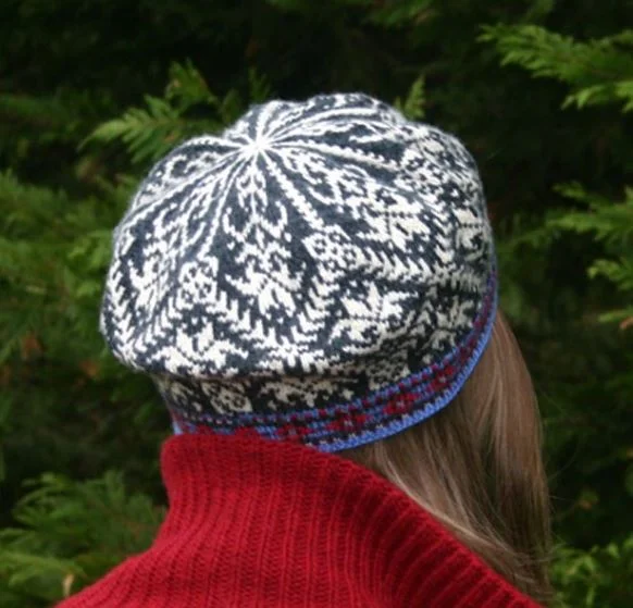 Fair Isle tam Amaryllis Hat knitting pattern pdf