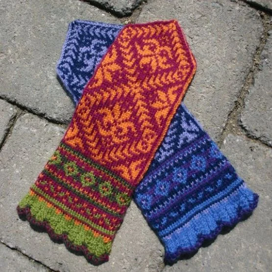 Amaryllis Mittens Knitting Pattern PDF
