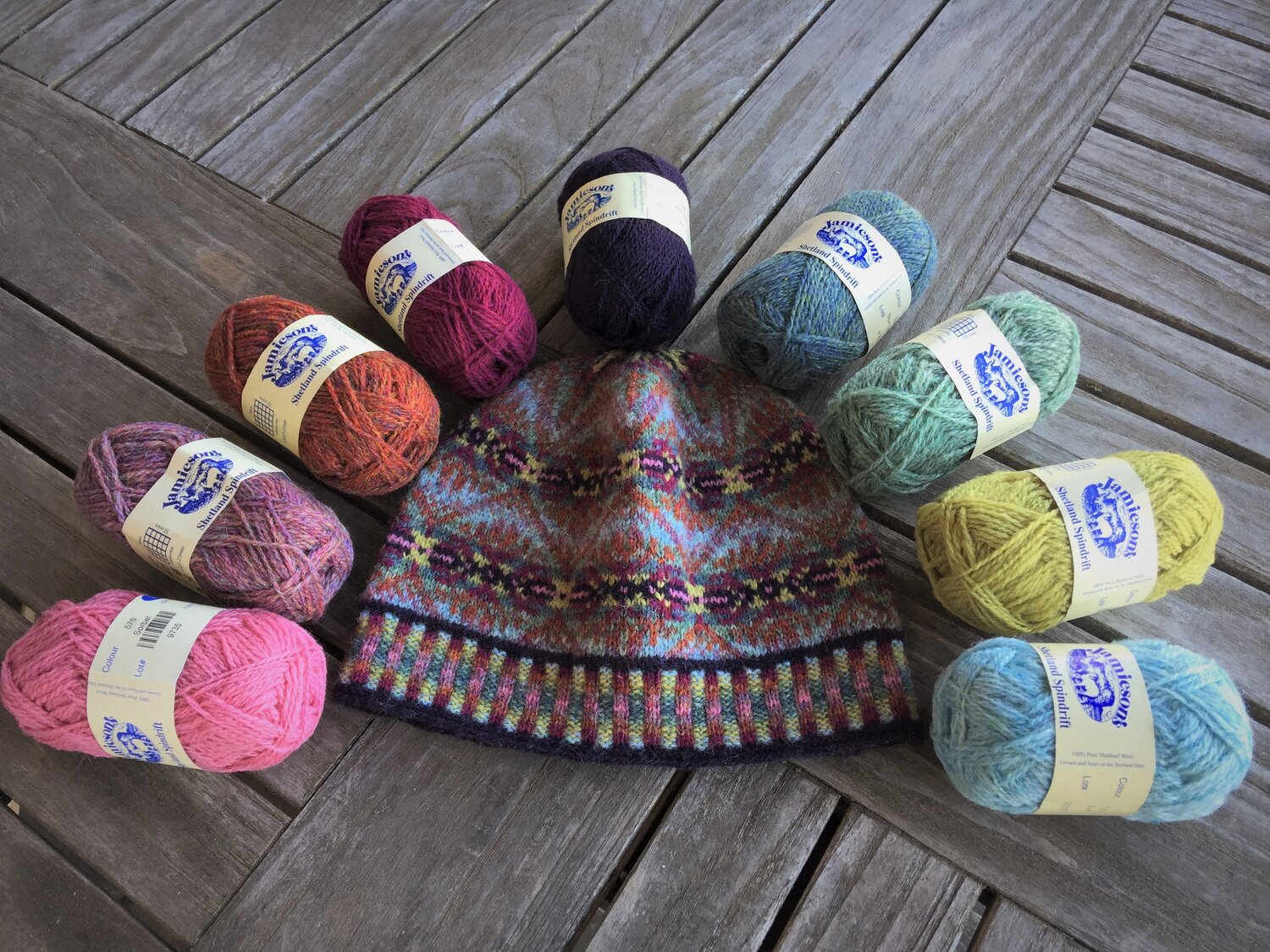 Shetland wool yarn packs-Centifolia Hat Yarn Pack - 9 colors of