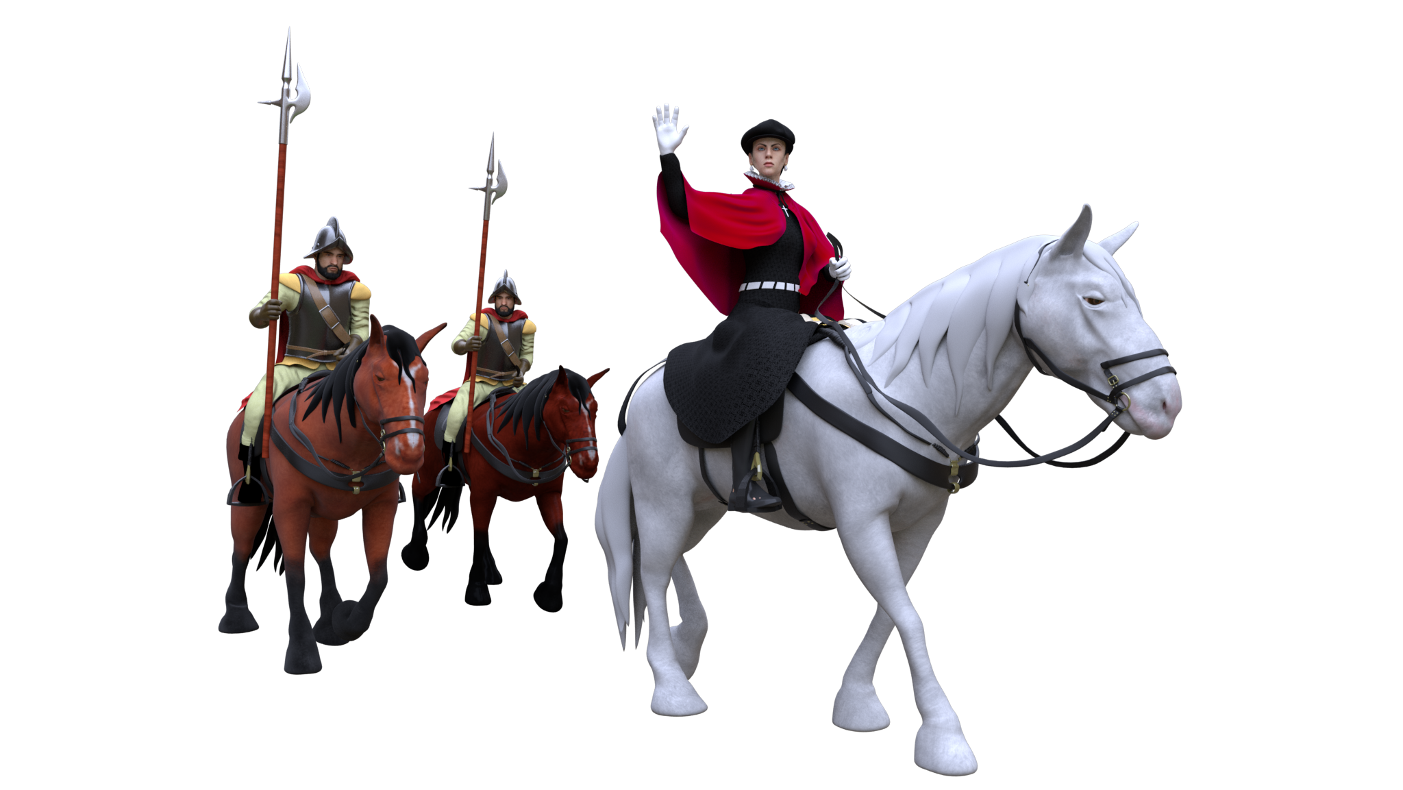 Digital Reconstruction of the Forework towers at Stirling Castle which forms a part of the AR experience