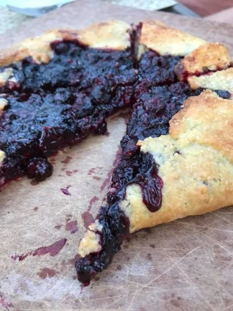 Fresh black-raspberry galette from my wild berries.