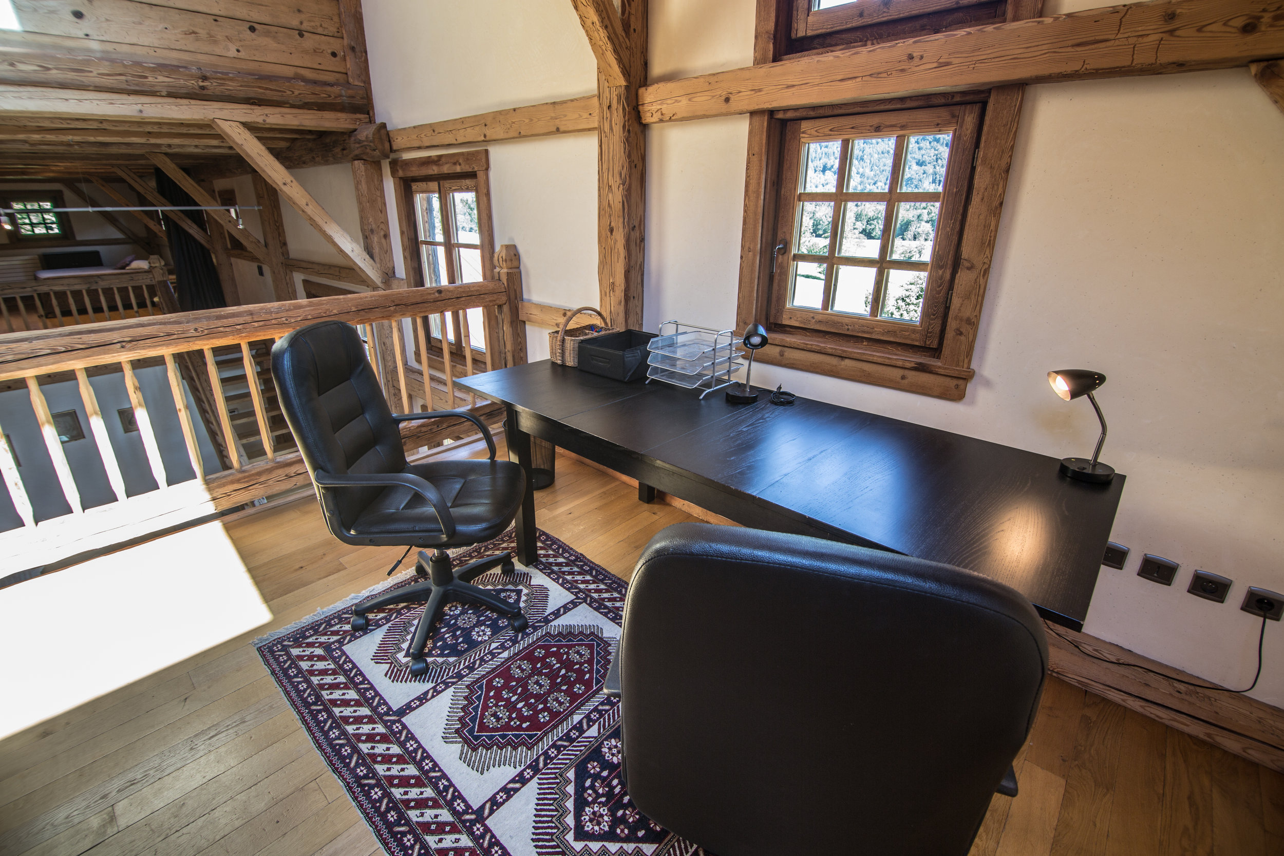 Chalet Forest office space- because we understand that sometimes you still have to work during your holiday