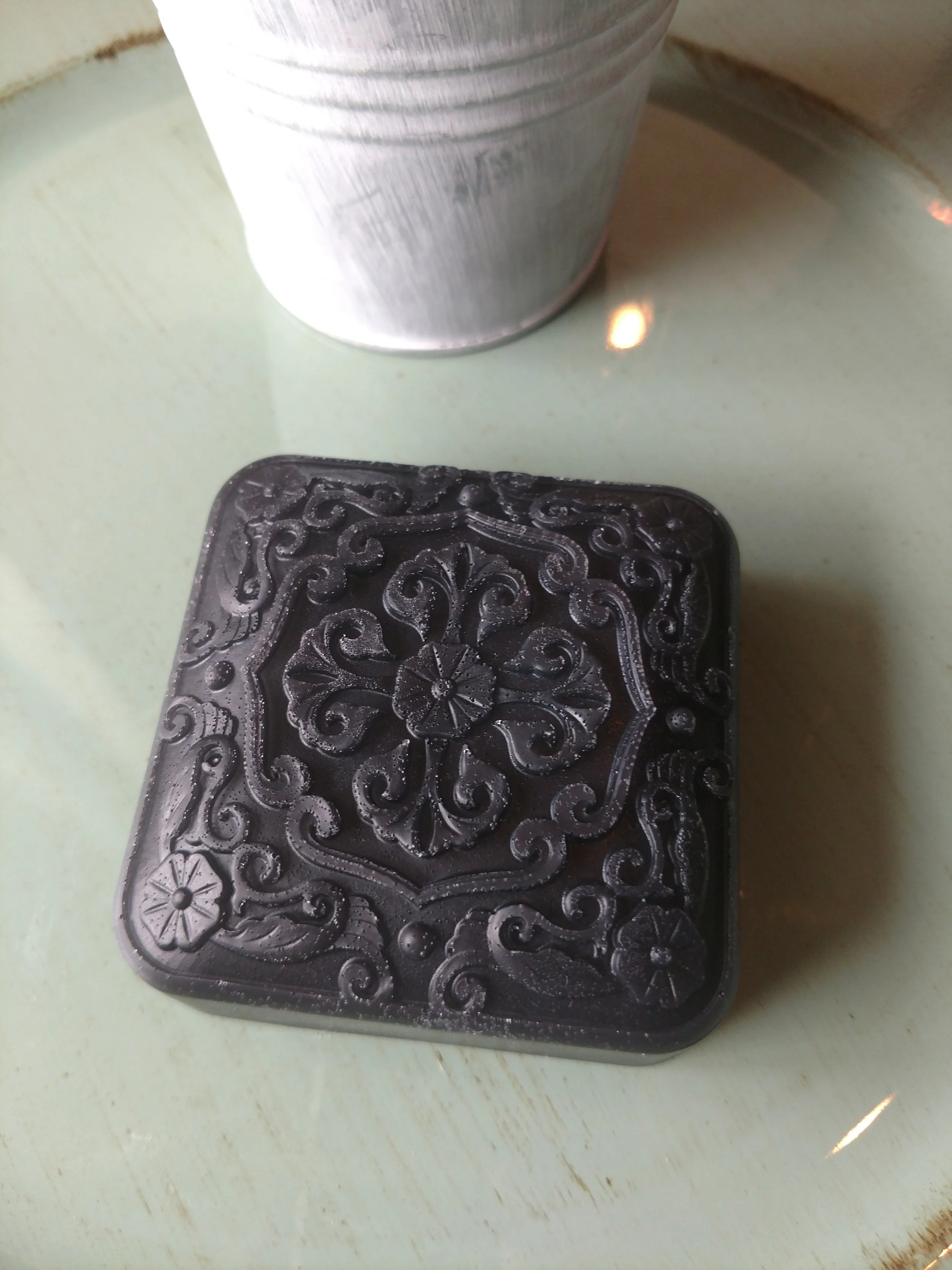 Detailed Flower Square Bar Soap