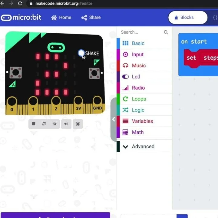 Coding a step counter