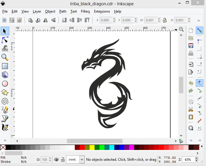 How to draw a dragon in Inkscape