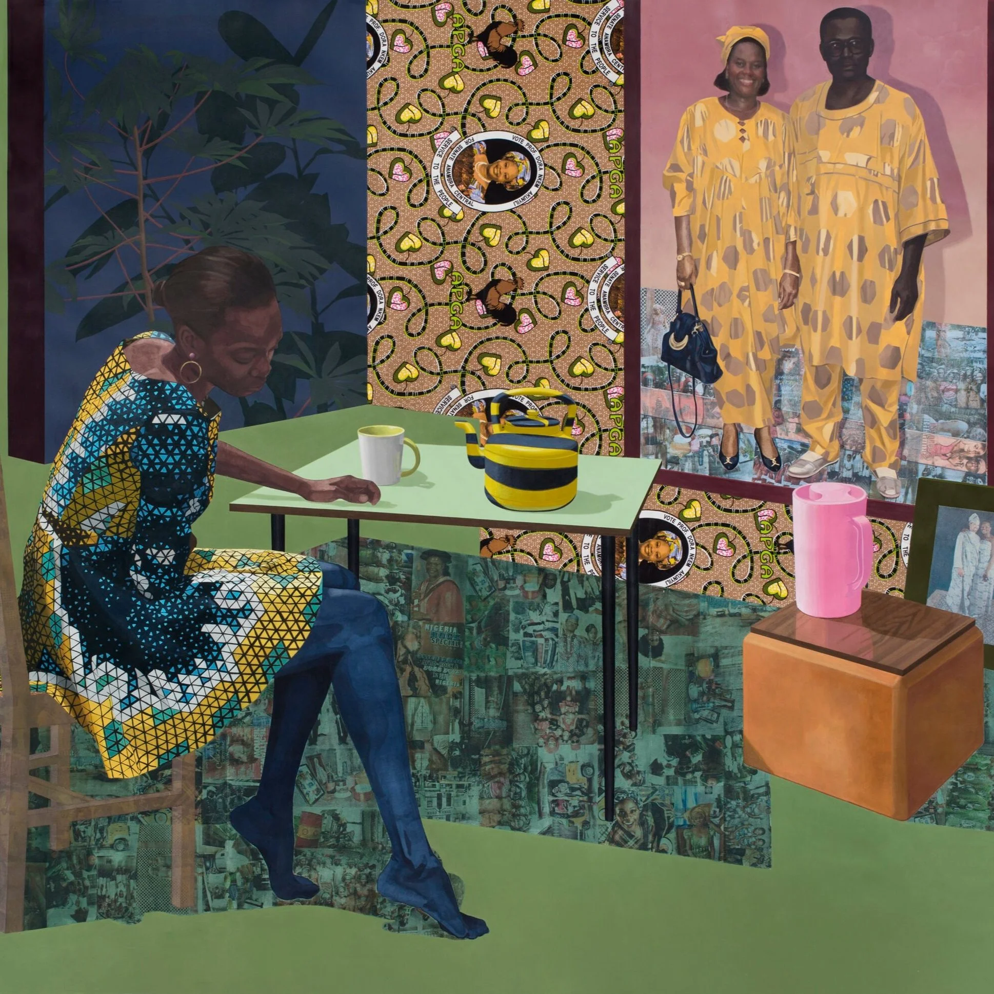 Collage an Everyday Scene like Njideka Akunyili Crosby