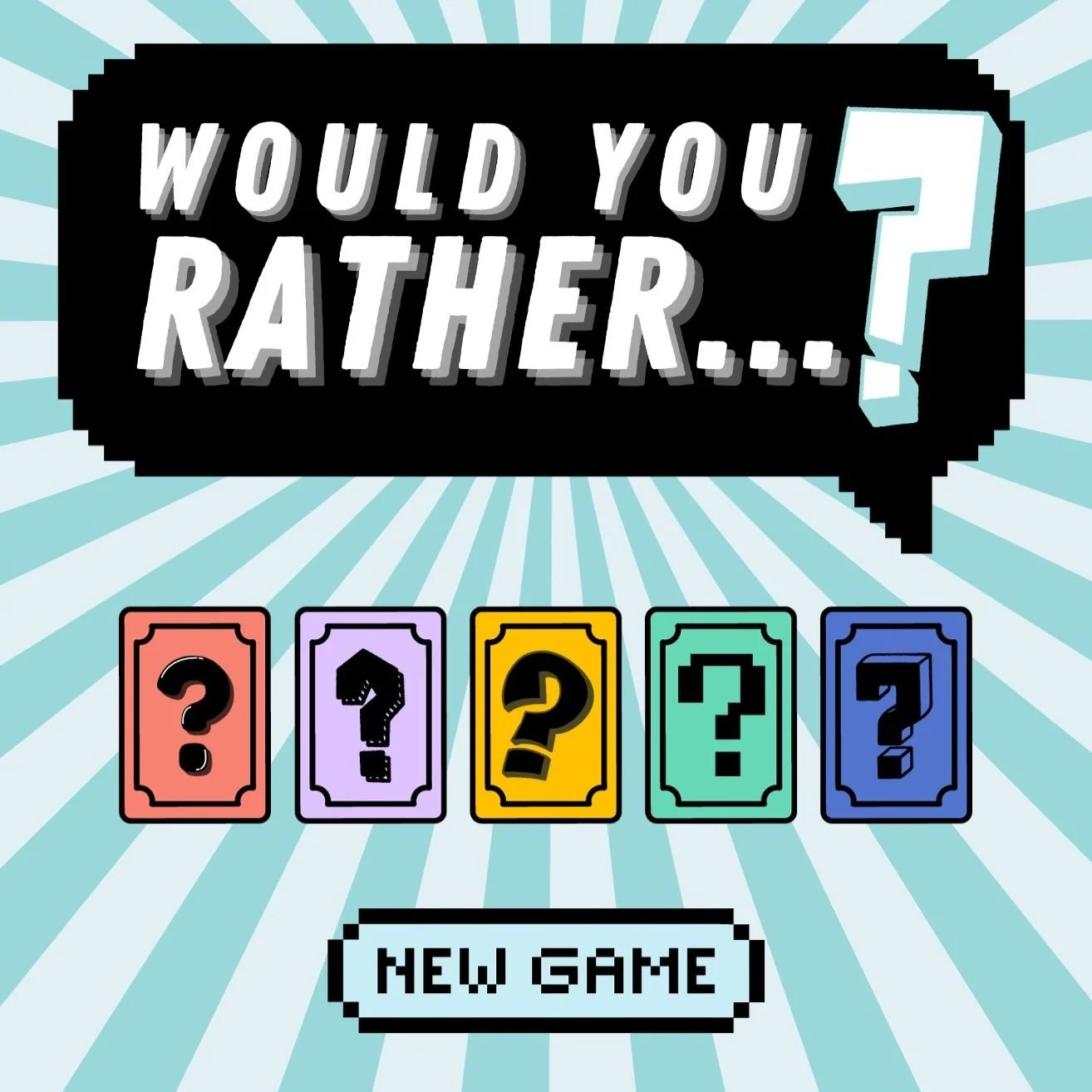 GIANT Game Set: Would You Rather...?