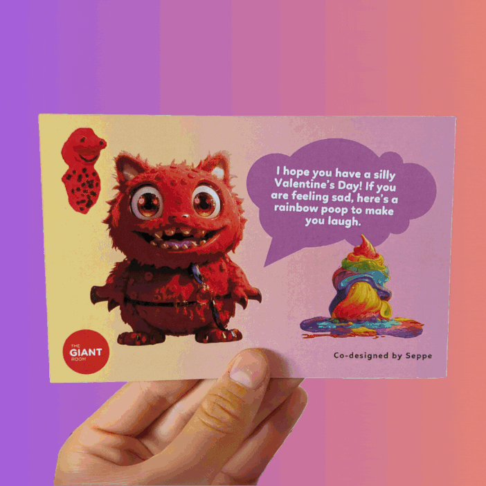 GIANT Postcards: V-Day Kawaii Love Monsters