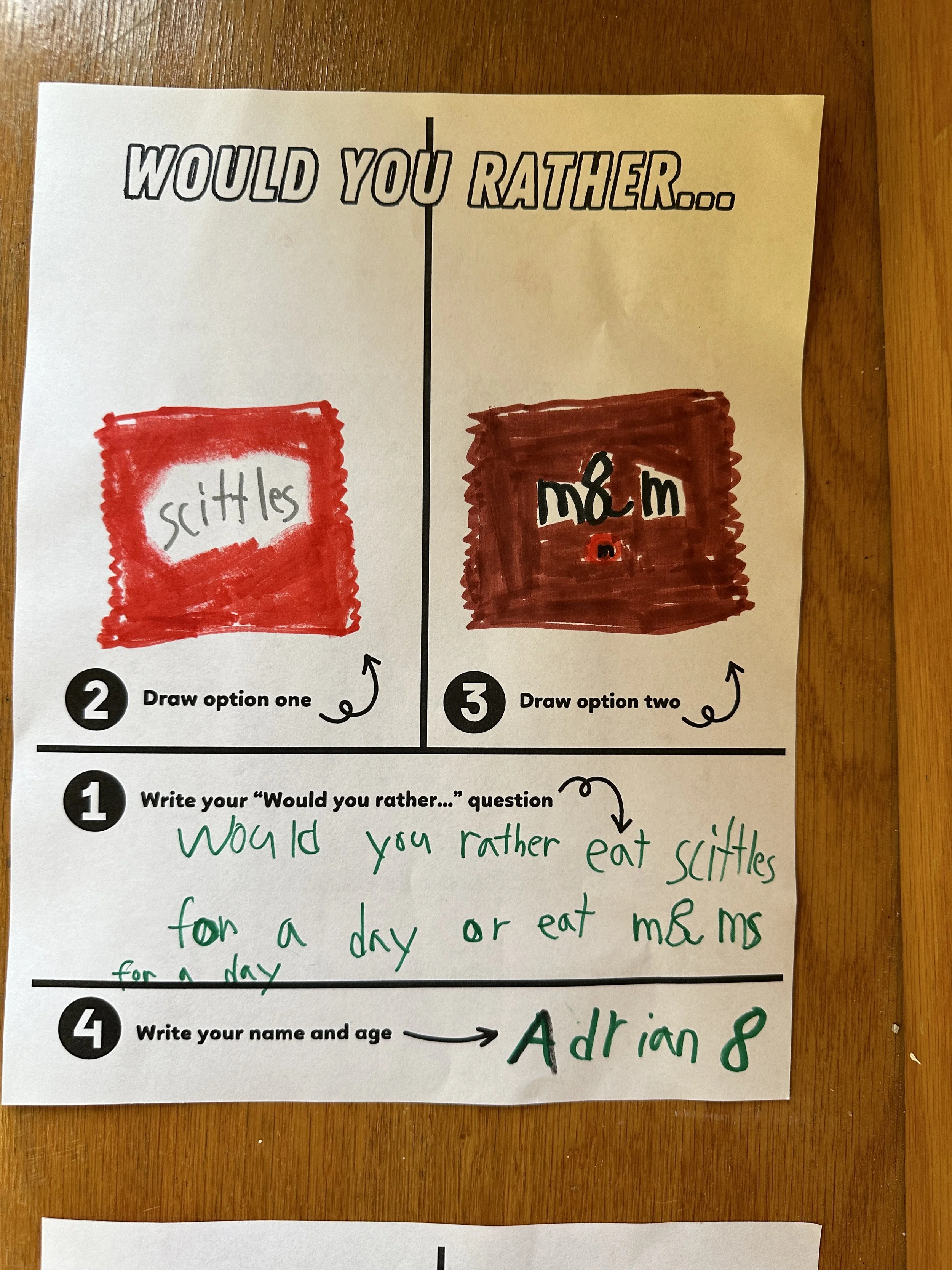 Come Up With Your Own Would You Rather Cards at Gunn Memorial Library!