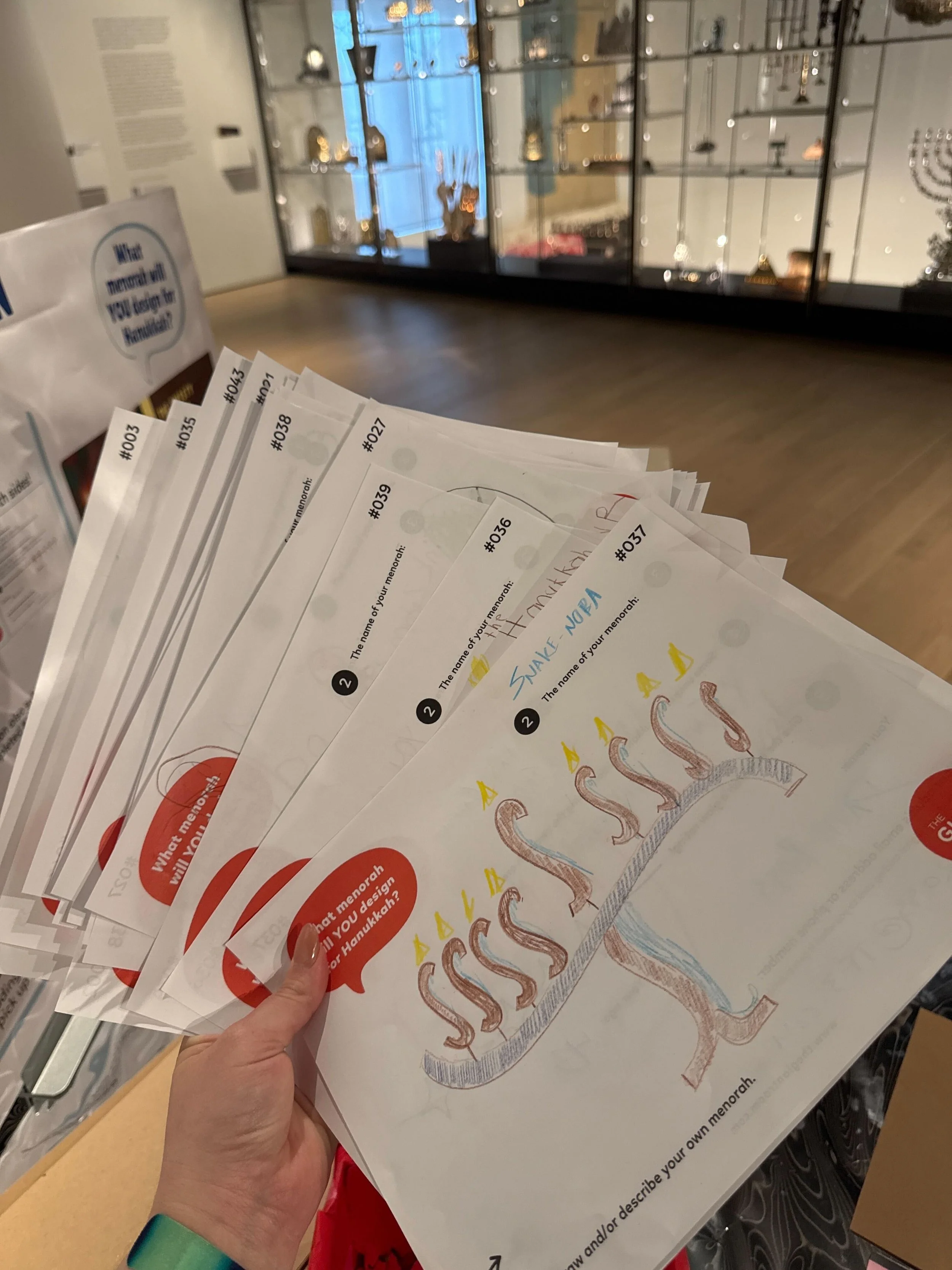 Menorah design submissions at The Jewish Museum.jpg