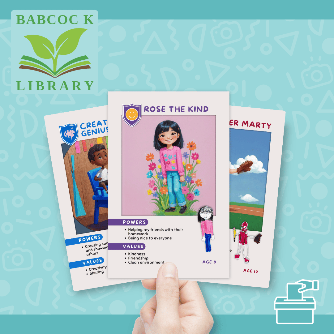 Make Community Self-Portraits Trading Card at Babcock Public Library