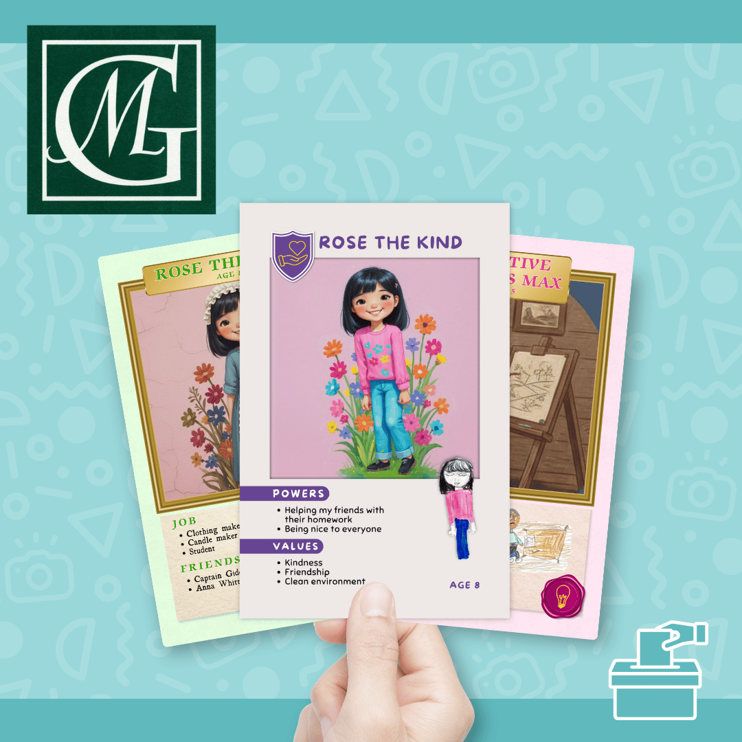 Illustrate Past &amp; Present Community Self-Portrait Trading Cards at Gunn Memorial Public Library