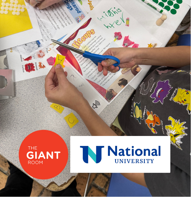 The GIANT Room partners with National University to co-design social emotional games!