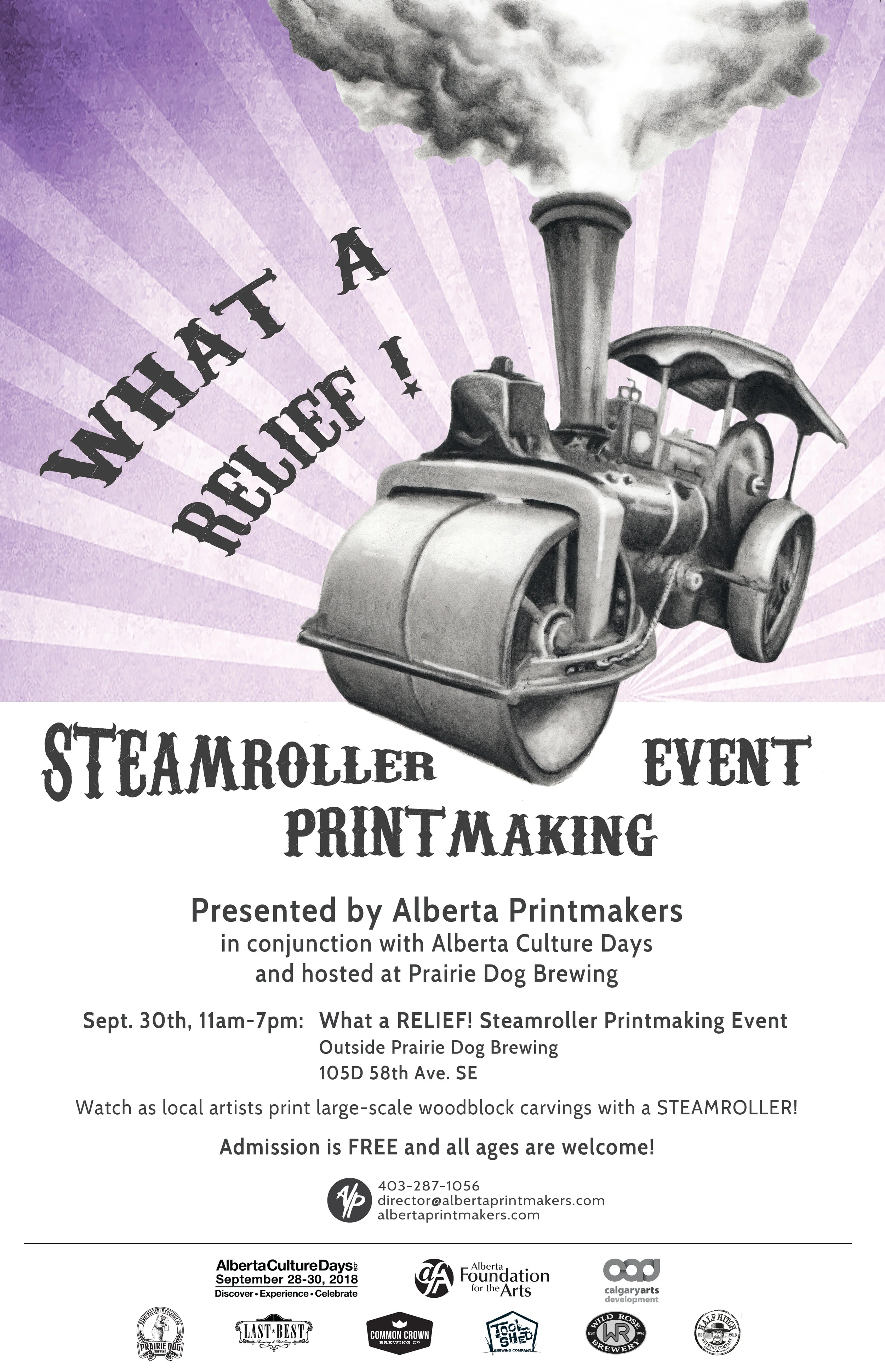 What a Relief! Steamroller Printmaking Event