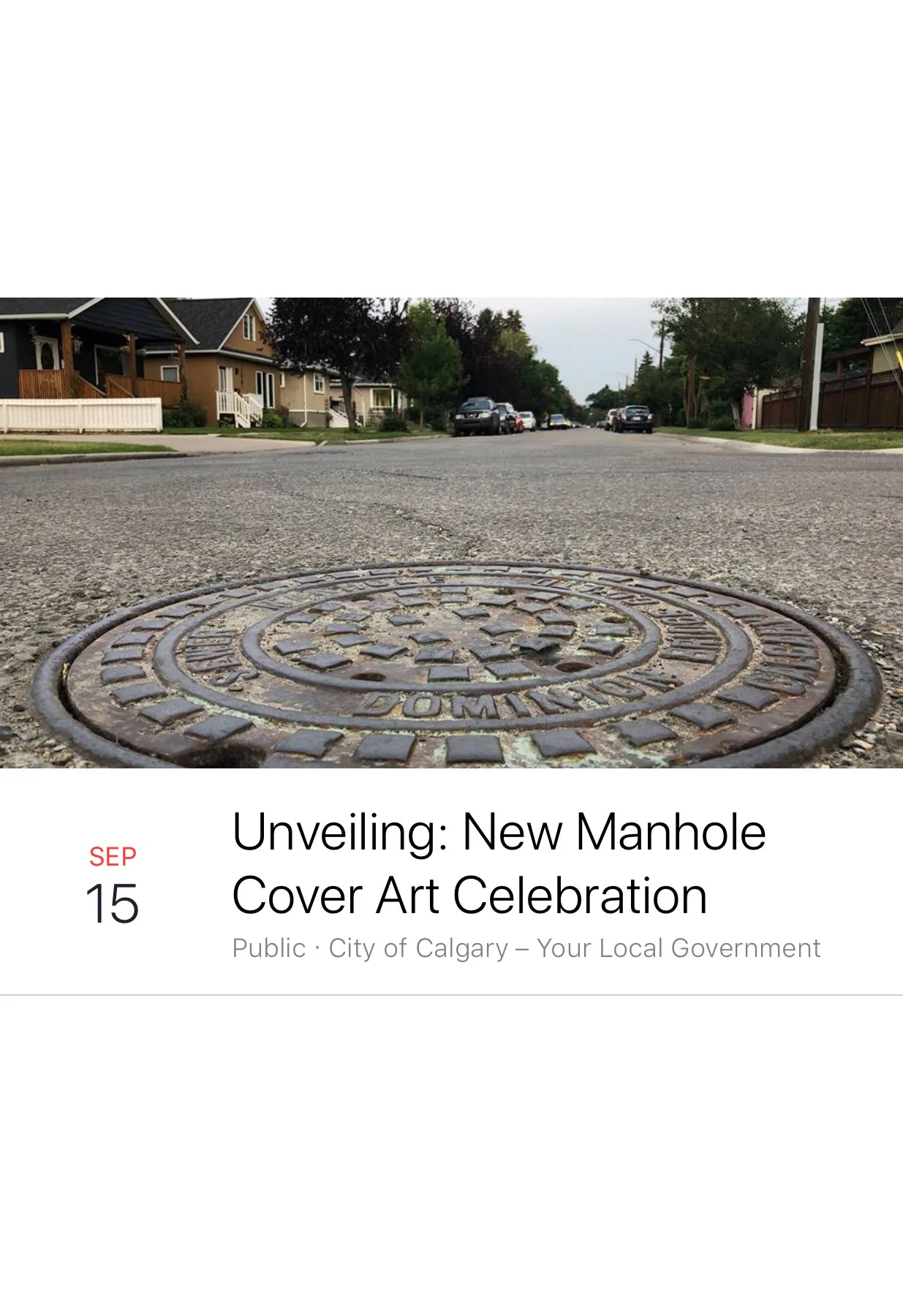 New Manhole Cover Art Celebration