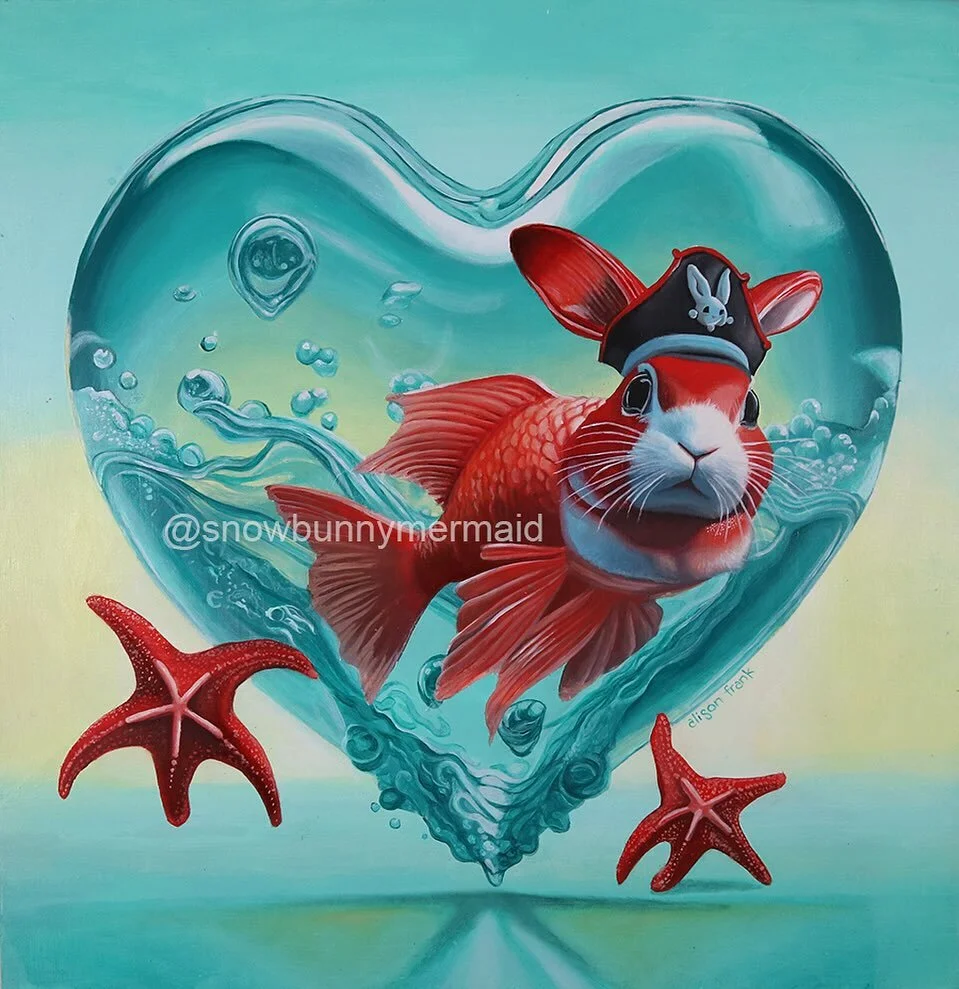 So excited about my next show! After many layers, this one is finished and will be headed there🐰🐠⬇️

Love Aquatic
cSPACE Marda Loop Level 2 Gallery April 29-May 11, 2024

&ldquo;Love Aquatic&rdquo; is an art exhibition featuring the painting, drawi