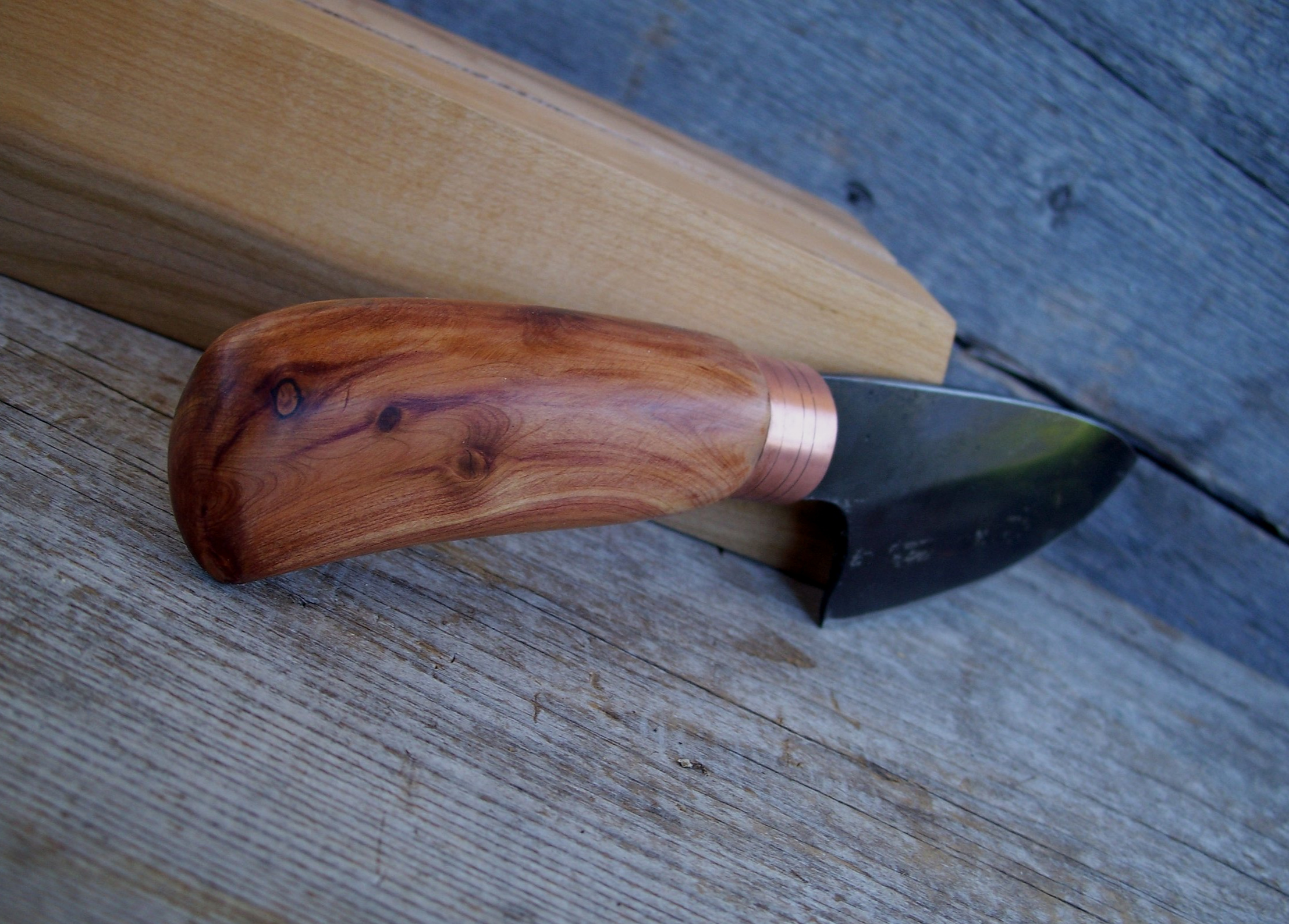 Handmade Deba, Juniper Wood handle 