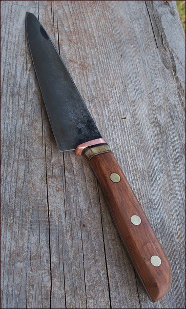 Handmade Hankotsu / Boning knife, Plum Wood Handle.