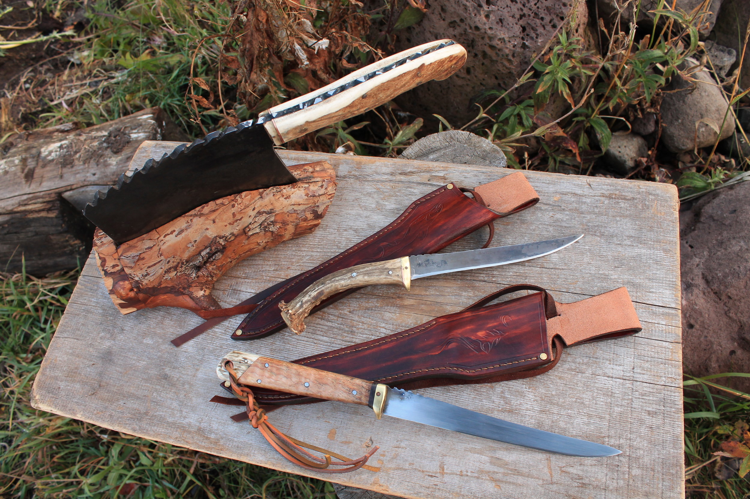 Handmade Fish Cleaver and Fillet Knives