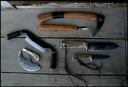 Hunting and Woodcarving Tools and Knives Set